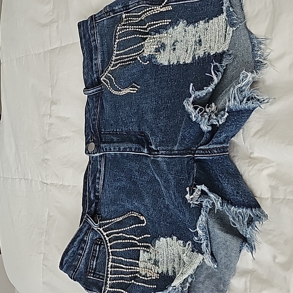No brand jeans with rhinestones xxl